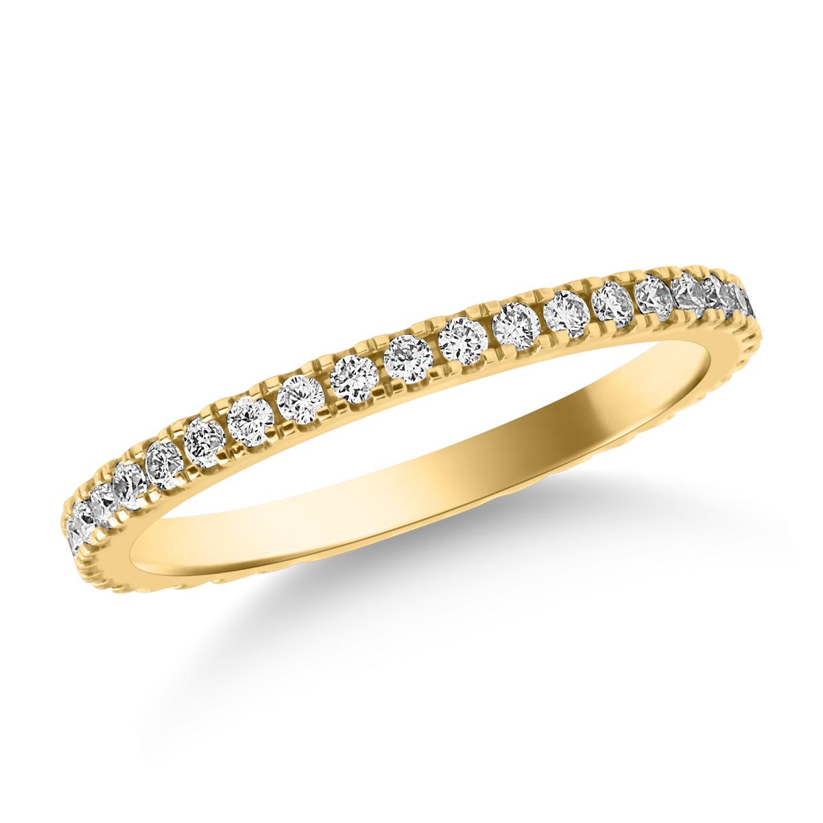 Inel din aur galben de 18K cu diamante de 0.33ct